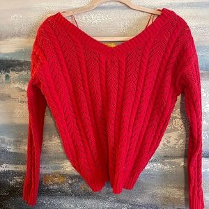 Red Jessica Simpson Cord Sweatshirt.  New with Tags